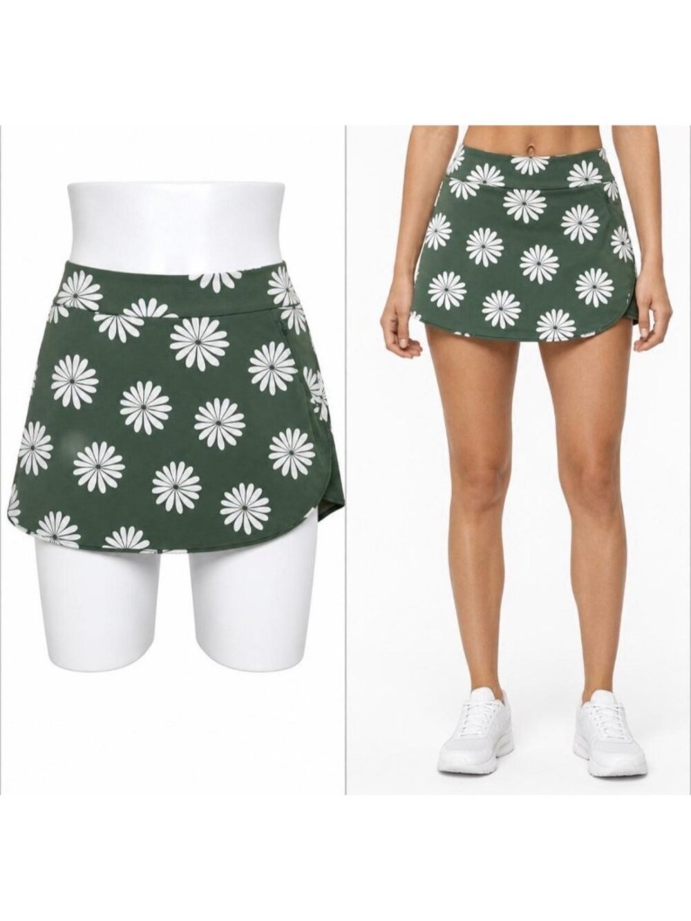 Outdoor Voices The Exercise Skort Size XL Evergreen Floral Athletic Tennis Skort